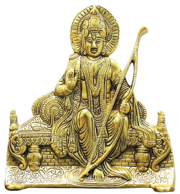 Aluminium Showpiece Wall Hanging Ram Ji, God Idol Statue - 7*1*7.5 Inch (AS469 G)