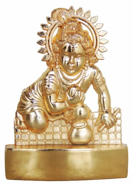 Aluminium Showpiece Laddu Gopal, God Idol Statue - 3*0.5*4 Inch (AS193 D)