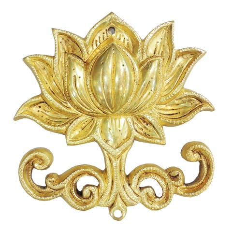 Brass Lotus Design Idol Plate - Pooja Room Decor - 7.5*0.5*7.5 Inch (BS1954 A)