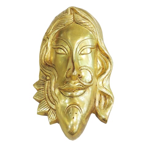 Brass Ladies Face Wall Hanging Plate - Decorative Idol - 4*1.5*8 Inch (BS1954 I)
