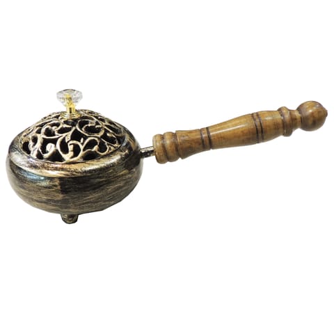 Iron Loban Dan Incense Burner - Traditional Home Decor - 9*4*3.5 Inch (I196 B)