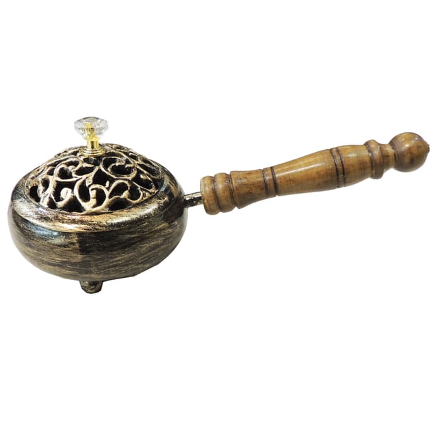 Iron Loban Dan Incense Burner - Traditional Home Decor - 9*4*3.5 Inch (I196 B)