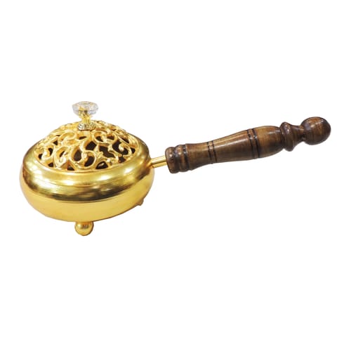 Iron Loban Dan Incense Burner - Traditional Home D�cor - 9*4*3.5 Inch (I196 G)