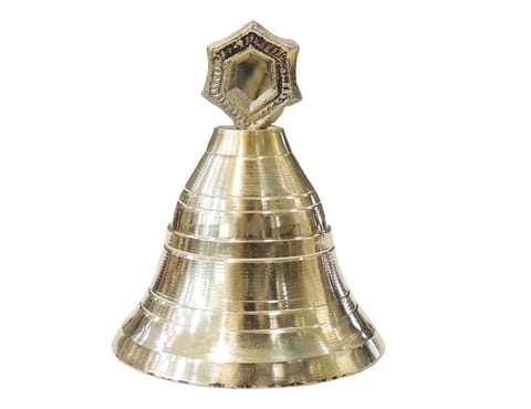 Brass Hanging Temple Bell Ghanti - Large - 2.5*2*3 Inch (Z662 E)