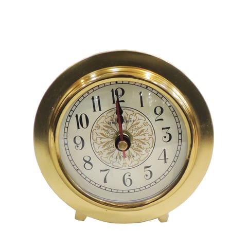 Brass Home Decorative Table Watch, Brass Table Clock - 3.5*4*4 Inch (MR245 C)