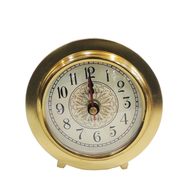 Brass Home Decorative Table Watch, Brass Table Clock - 3.5*4*4 Inch (MR245 C)