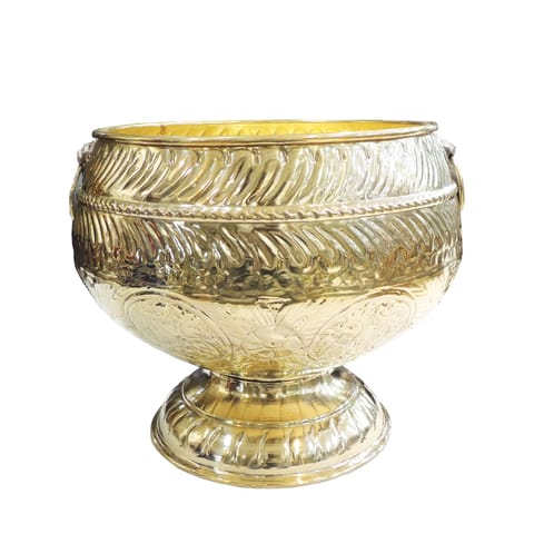 Brass Home Decorative Planter, Brass Gamla - 15*15*12 Inch (F796 E)
