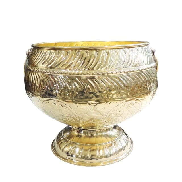 Brass Home Decorative Planter, Brass Gamla - 15*15*12 Inch (F796 E)