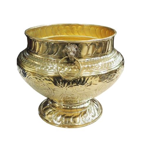 Brass Home Decorative Planter, Brass Gamla - 12*12*10 Inch (F796 D)
