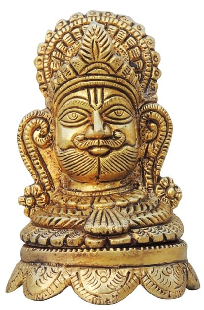 Brass Showpiece Khatu Shyam  God Idol Statue - 2.2*2.2*3.5 Inch (BS1679 C)
