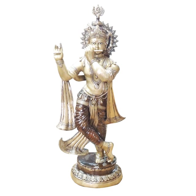 Brass Showpiece Krishna God Idol Statue - 22*13.5*57.5 Inch (BS1838 G)