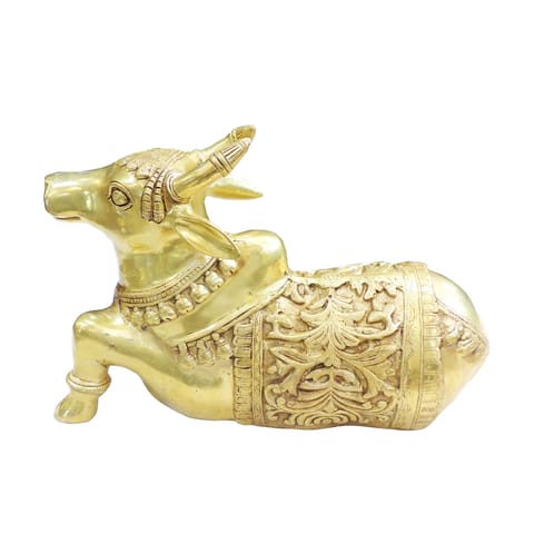 Brass Showpiece Nandi God Idol Statue - 20*7.5*13 Inch (BS1382 C)