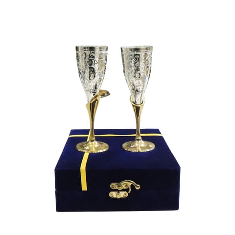 Brass Showpiece Goblet Set Diwali Gifting Item - 2*2*6.5 Inch (B316 A)