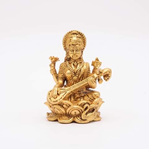 Brass Showpiece Saraswati Ji God Idol Statue - 3*2.5*4 Inch (BS1923 I)