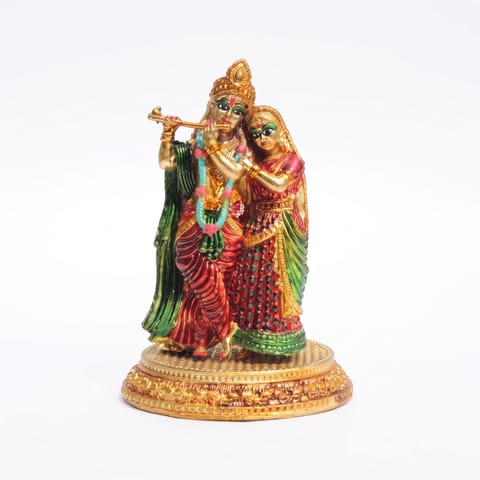 Brass Showpiece Radha Krishna God Idol Statue - 3*3*4.5 Inch (BS1883 X)