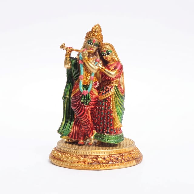 Brass Showpiece Radha Krishna God Idol Statue - 3*3*4.5 Inch (BS1883 X)