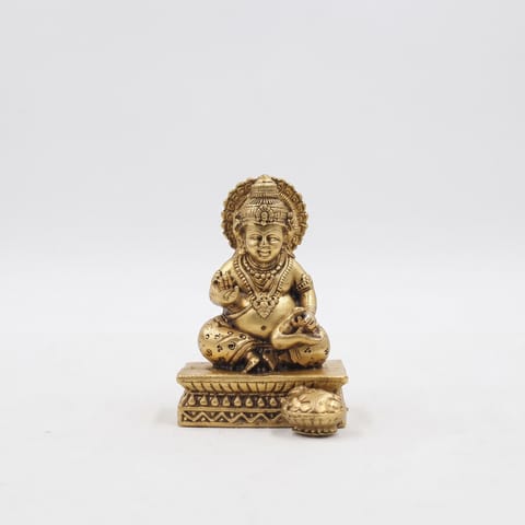 Brass Showpiece Kuber Ji God Idol Statue - 1.5*2*2.5 Inch (BS1748 X)