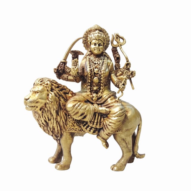 Brass Durga Ji Idol Statue for Home Temple & Festive Gifting -4*1.5*5 Inch (BS1732 D)